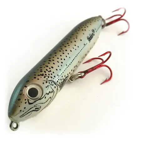 Vintage Heddon Super Spook Jr, 2/5oz Brown Trout fishing lure #6565
