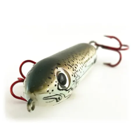 Vintage Heddon Super Spook Jr, 2/5oz Brown Trout fishing lure #6565