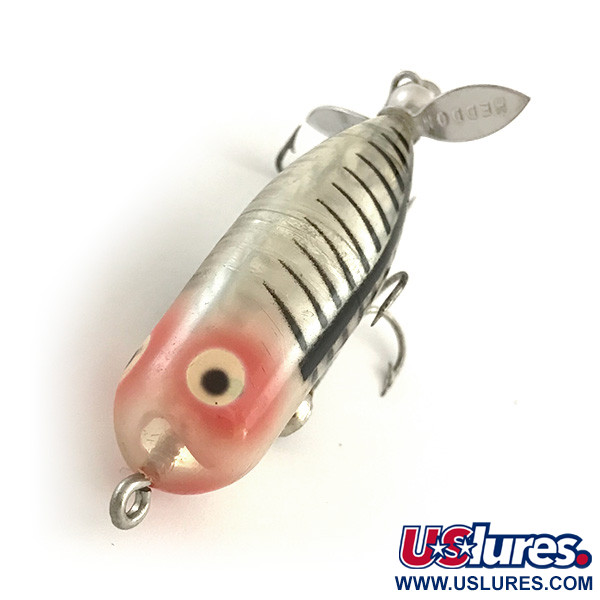 Vintage Heddon Tiny Torpedo, 1/4oz Harlequin fishing lure #15681