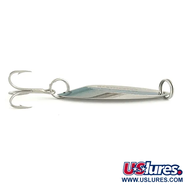 Vintage  Acme Kastmaster , 1/4oz Nickel / Blue fishing spoon #6584