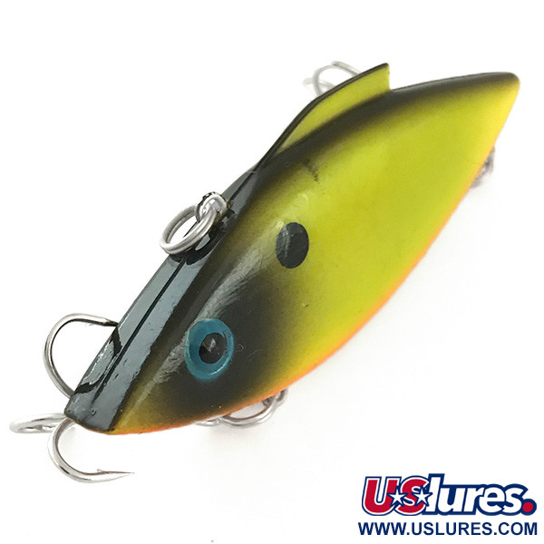 Vintage   Bill Lewis Rat-L-Trap UV, 1/2oz Yellow / Orange / Black fishing lure #6587