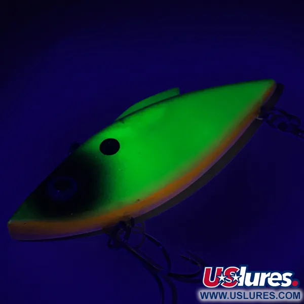 Vintage   Bill Lewis Rat-L-Trap UV, 1/2oz Yellow / Orange / Black fishing lure #6587