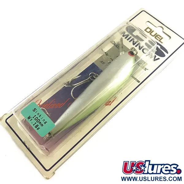  Yo-Zuri/Duel Yo-ZURI Duel CS Minnow, 2/3oz Silver / Green fishing lure #6589