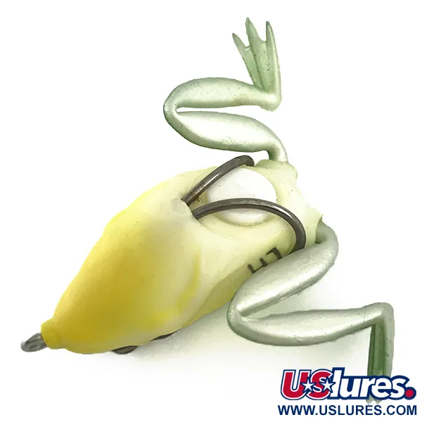 Vintage  Lunkerhunt Weedless LunkerHunt Lunker Frog, 1/4oz Green / Yellow fishing #6591
