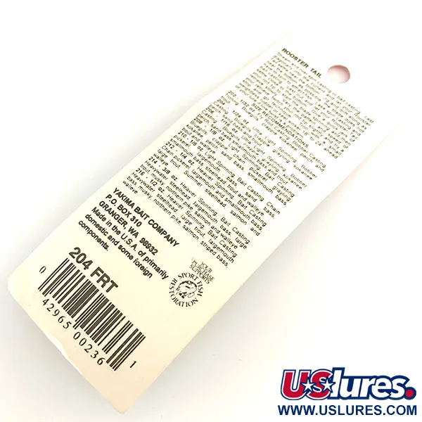 Vintage  Yakima Bait Worden’s Original Rooster Tail, 3/64oz  spinning lure #6597