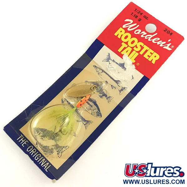 Vintage  Yakima Bait Worden’s Original Rooster Tail, 3/64oz  spinning lure #6597