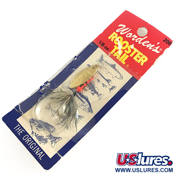  Yakima Bait Worden’s Original Rooster Tail, 1/8oz Gold spinning lure #6598
