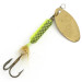 Vintage  Yakima Bait Worden’s Original Rooster Tail 3, 3/16oz Gold / Chartreuse spinning lure #6599