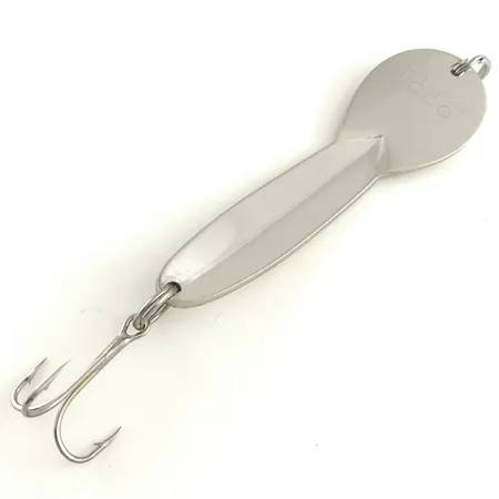 Vintage Glen Evans Loco 4, 3/4oz Nickel / Golden Hologram fishing spoon #6600
