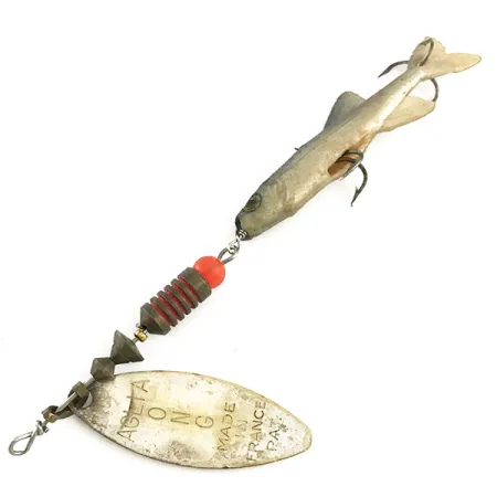 Vintage Mepps Aglia Long 2 Mino, 1/3oz Silver spinning lure #6602