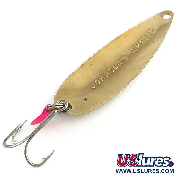 Vintage   Johnson Sprite, 3/5oz Gold fishing spoon #6611