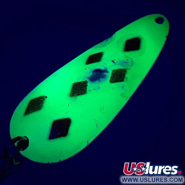 Vintage Blue Fox Aqua Spoon, 1/2oz Five of Diamond fishing spoon #6612