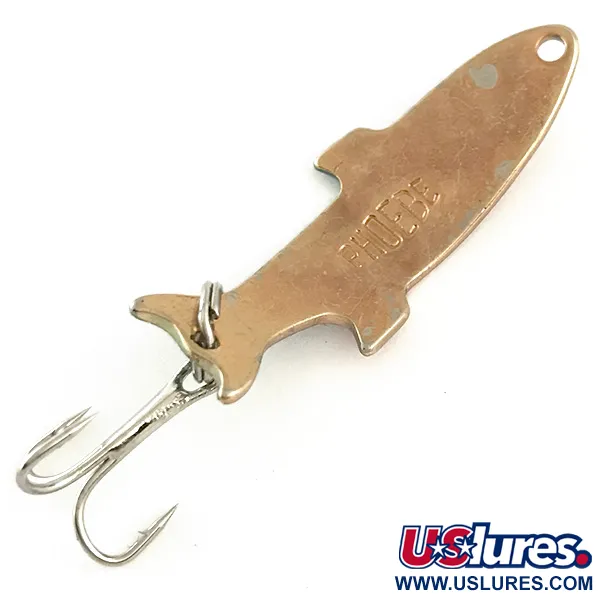 Vintage  Acme Phoebe, 1/8oz Fire Tiger fishing spoon #6614