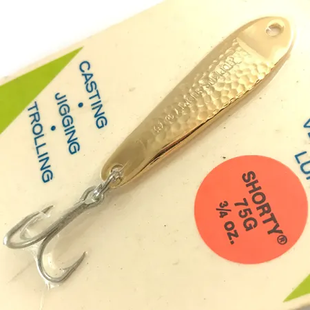 Hopkins shorty 75 Jig Lure, 3/4oz Hammered Gold fishing spoon #6623