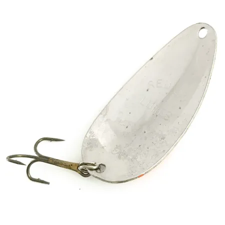 Vintage Red Eye Lures Red Eye, 3/8oz Nickel / Orange fishing spoon #6626