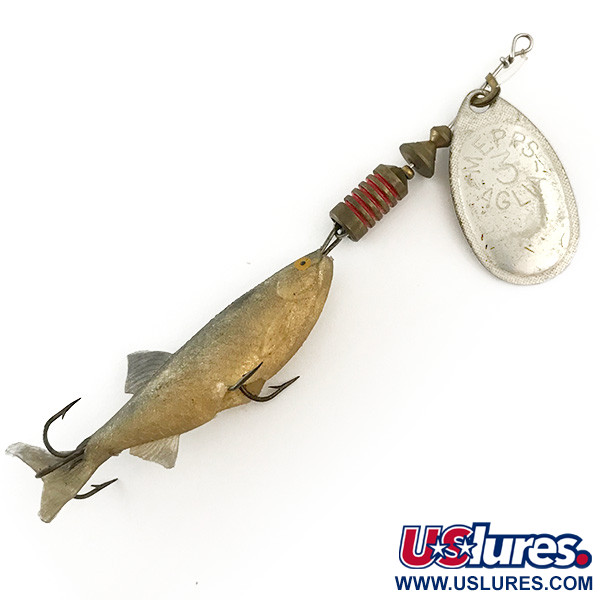 Vintage   Mepps Aglia Mino 3, 1/3oz Silver spinning lure #6639
