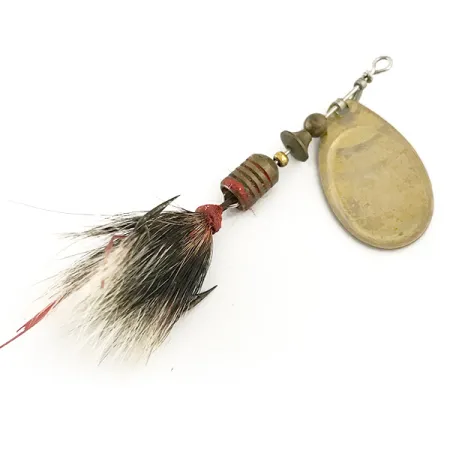 Vintage Vintage Mepps Aglia 2 dressed 1960s, 3/16oz Brass spinning lure #6640