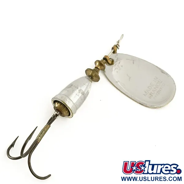 Vintage Blue Fox Super Vibrax 2, 3/16oz Silver spinning lure #6642