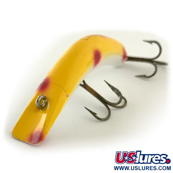 Vintage   Lazy Ike 2, 3/16oz Yellow / Red / White fishing lure #6654