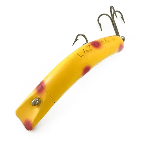 Vintage Lazy Ike 2, 3/16oz Yellow / Red / White fishing lure #6654