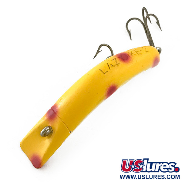 Vintage   Lazy Ike 2, 3/16oz Yellow / Red / White fishing lure #6654