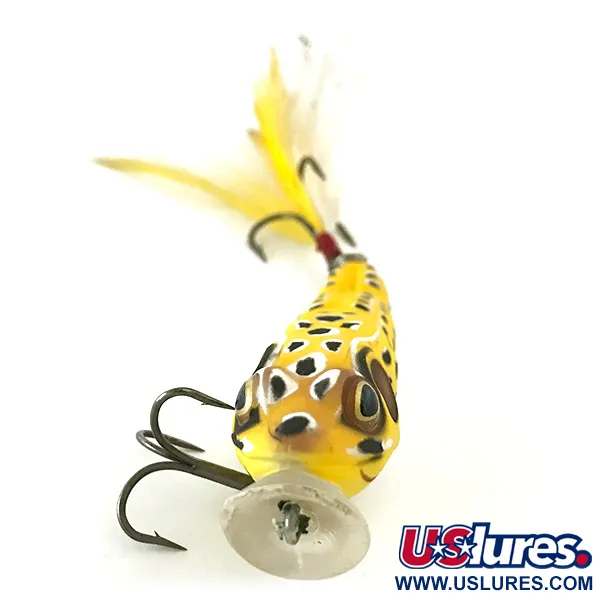 Vintage LiveTarget  Popper Live Target Frog, 1/4oz Yellow fishing lure #6660