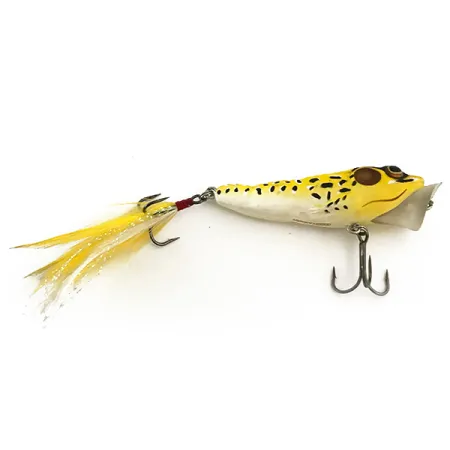 Vintage LiveTarget  Popper Live Target Frog, 1/4oz Yellow fishing lure #6660