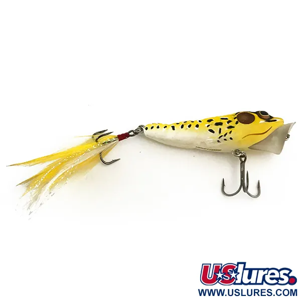 Vintage LiveTarget  Popper Live Target Frog, 1/4oz Yellow fishing lure #6660
