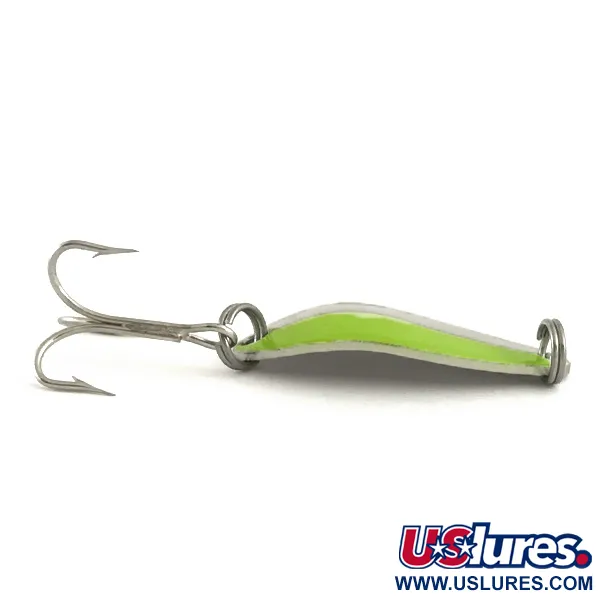 Vintage   Acme Little Cleo, 1/8oz Nickel / Green fishing spoon #6675