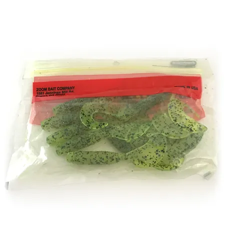 Zoom Fat Albert Grub soft bait (10pcs), Chartreuse Pepper fishing #6678