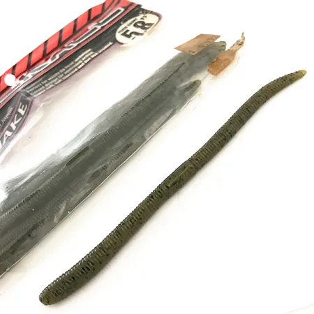 Jackall Flick Shake Worm soft bait 7pcs, Green Pumpking Pepper fishing #6679