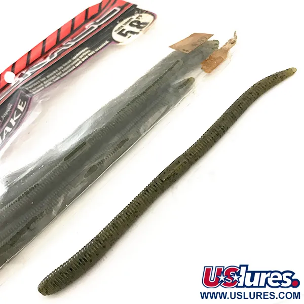 Jackall Flick Shake Worm soft bait 7pcs, Green Pumpking Pepper fishing #6679