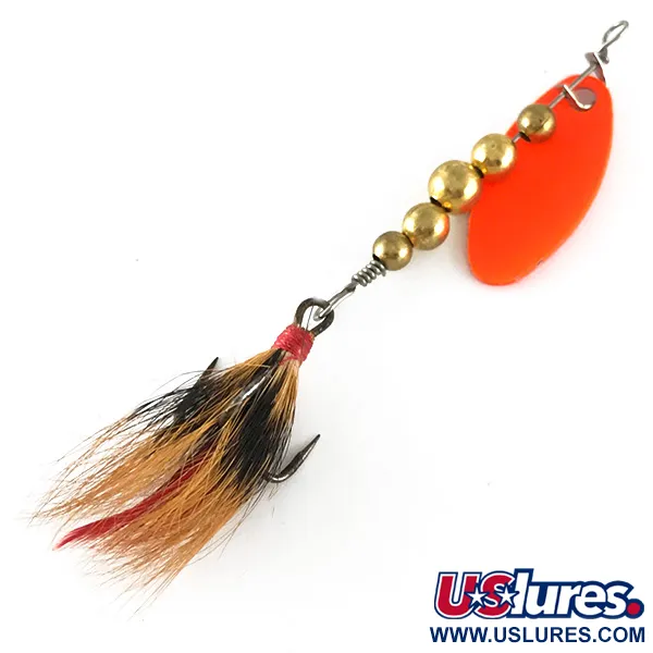  Renosky Lures Swiss Swing UV , 3/32oz Fluorescent Orange UV Glow in UV light, Fluorescent spinning lure #6688