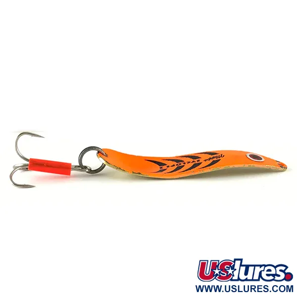 Vintage   Mepps Syclops 2 UV, 3/5oz Fluorescent Orange / Gold fishing spoon #6697