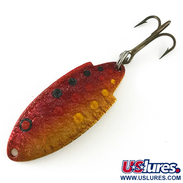 Vintage Thomas Buoyant, 1/4oz Rainbow Red Trout fishing spoon #6699