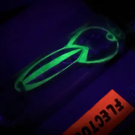 Loco 2 Glen Evans UV, 1/4oz Yellow UV Glow in UV light, Fluorescent fishing spoon #6700