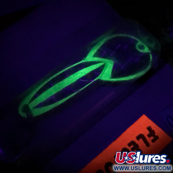   Loco 2 Glen Evans UV, 1/4oz Yellow UV Glow in UV light, Fluorescent fishing spoon #6700