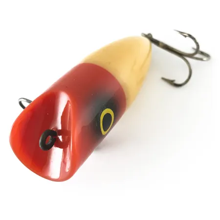 Vintage Millsite Tackle Millsite Bassor, 2/5oz Red / White fishing lure #6709