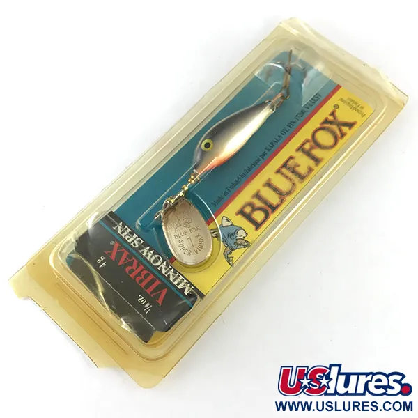 Blue Fox Vibrax Minnow Spin 1, 1/8oz Silver spinning lure #6718