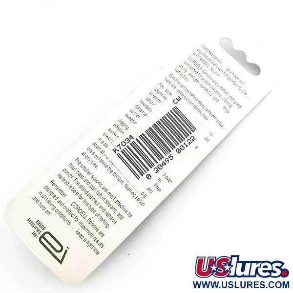   Cotton Cordell CC Spoon , 3/4oz Silver fishing spoon #6725