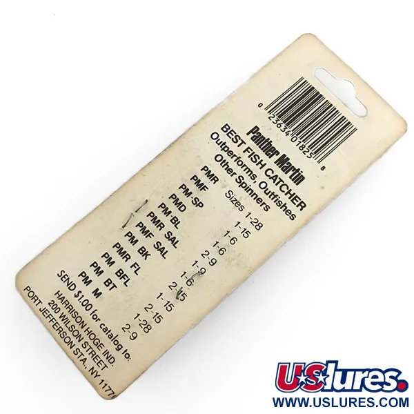   Panther Martin 9, 2/5oz Silver / Green spinning lure #6732