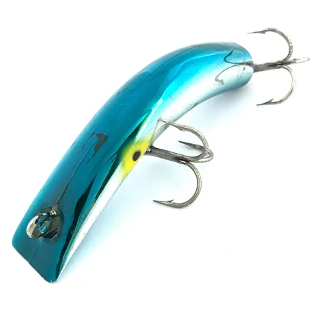 Vintage Lazy Ike, 1/2oz Light Blue Metallic / Mirror Silver fishing lure #6739