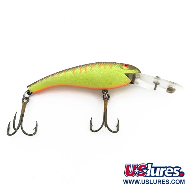 Vintage   Cotton Cordell Wally Diver, 1/2oz Yellow / Brown fishing lure #6741