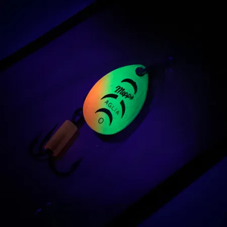 Mepps Aglia 0, 3/32oz Fire Tiger spinning lure #6744