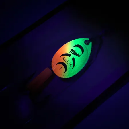 Mepps Aglia 1, 1/8oz Fire Tiger spinning lure #6745