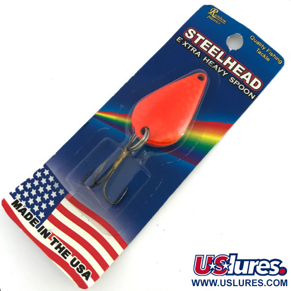  Rainbow Plastics Steelhead UV, 1/2oz Fluorescent Orange fishing spoon #6750