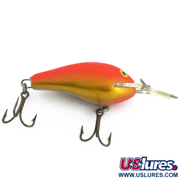 Vintage Rapala Fat Rap, 1/3oz Orange fishing lure #6753
