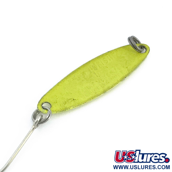 Vintage  Luhr Jensen Needlefish 1 UV, 1/16oz Chartreuse fishing spoon #6764