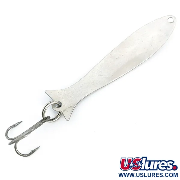 Vintage   Acme Flash-King Wobbler, 3/16oz Nickel / Blue fishing spoon #6766