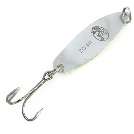Vintage Bass Pro Shops Demon Dancer, 1/4oz Chartreuse / Nickel fishing spoon #6771
